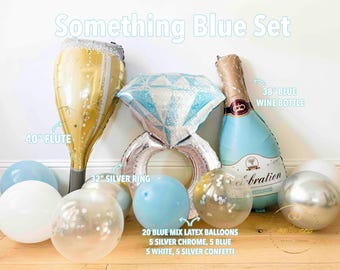 Bachelorette Balloons Something Blue Theme Last Toast on Coast Beach Bachelorette Party Decor Let’s Get Nauti On Cloud 9 Girls Gone Mild