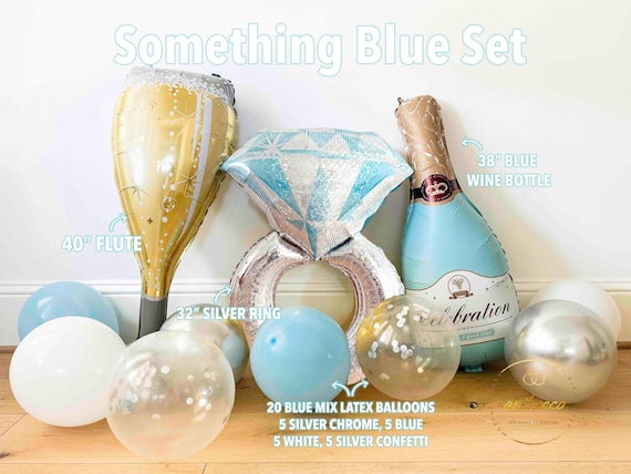 Bachelorette Balloons Something Blue Theme Last Toast on Coast Beach Bachelorette Party Decor Let’s Get Nauti On Cloud 9 Girls Gone Mild