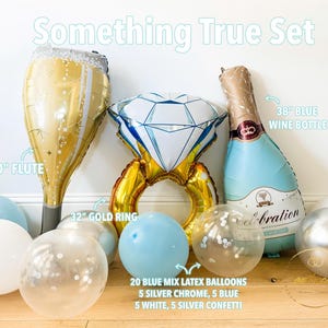 Bachelorette Balloons Something Blue Theme Last Toast on Coast Beach Bachelorette Party Decor Let’s Get Nauti On Cloud 9 Girls Gone Mild Something True