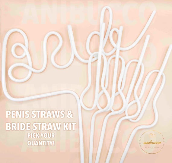 White Swirly Bachelorette Straws +Bride Straw for Bachelorette Party,Bach Party Favors,Disco Bride,Camping Bachelorette Gifts,Nashville Bach