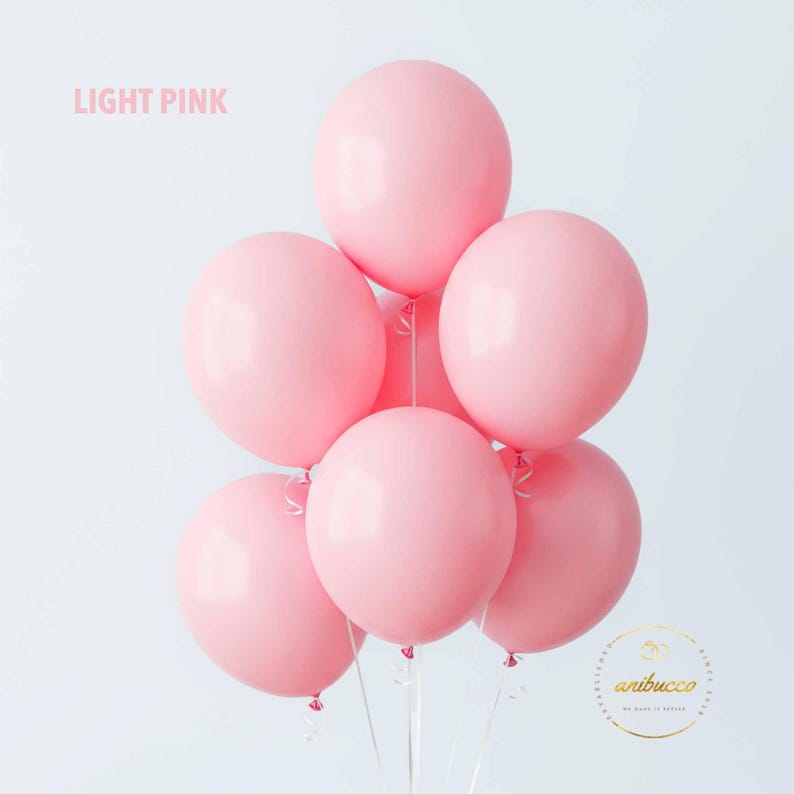 Gold Chrome Balloons, Confetti & Metallic Balloons for Bachelorette, Wedding, Baby Shower, Birthday, Arch Garland Decor, Party Supplies Light Pink