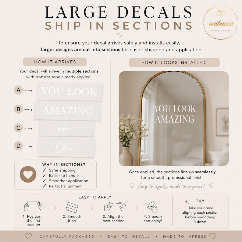 Custom Business Logo Decal | Send Your Own Design | Personalized Vinyl Sticker for Mirror, Window, Wall, or Sign | Pre Made Logo image 4
