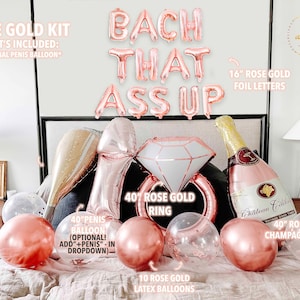 Rose Gold Bach That Ass Up Balloons Bachelorette Party Decorations Nashville Bach Party Supplies Hen Party Bach Party Banner For Backdrop