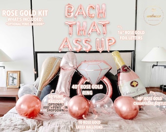 Rose Gold Bach That Ass Up Balloons Bachelorette Party Decorations Nashville Bach Party Supplies Hen Party Bach Party Banner For Backdrop