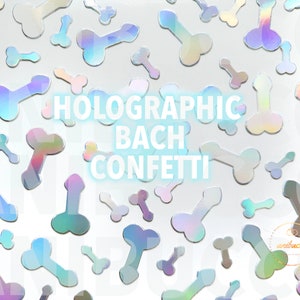 Holographic Bachelorette Party Confetti Bachelorette Party Supplies and Table Decorations Bach Bash Girls Night Out Last Disco Dazed Engaged