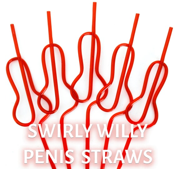 Novelty Penis Straws Bachelorette Party Supplies Decorations Dick Drinking  Favor