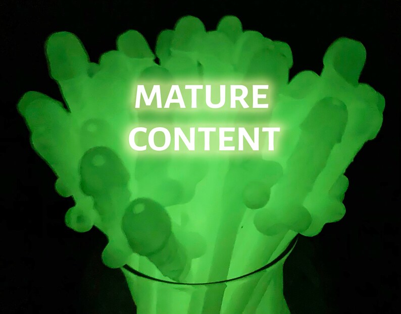Glow in the Dark Penis Straws Party Supplies Bachelorette Etsy UK