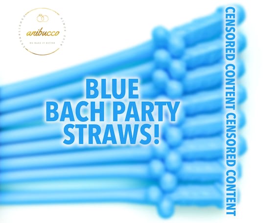 Blue Penis Straws Party Supplies Bachelorette Party Favor Bach Bash Party  Decorations Bridal Wedding Shower Lingerie Party Hen Party 