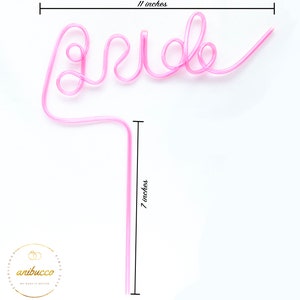 White Bride Straw Bachelorette Party Supplies Bachelorette Party Decoration Bride to Be Bridal Gift Wedding Shower Hen Party Gift for Bride image 10