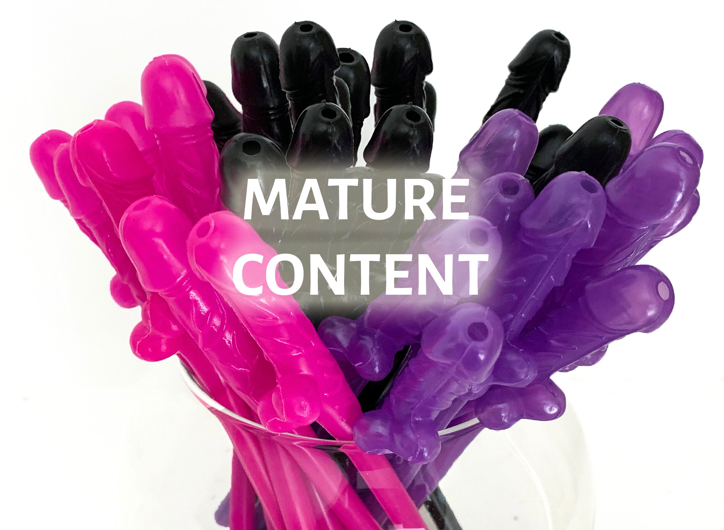 Penis Straws Party Supplies Bachelorette Party Favor Pink Etsy