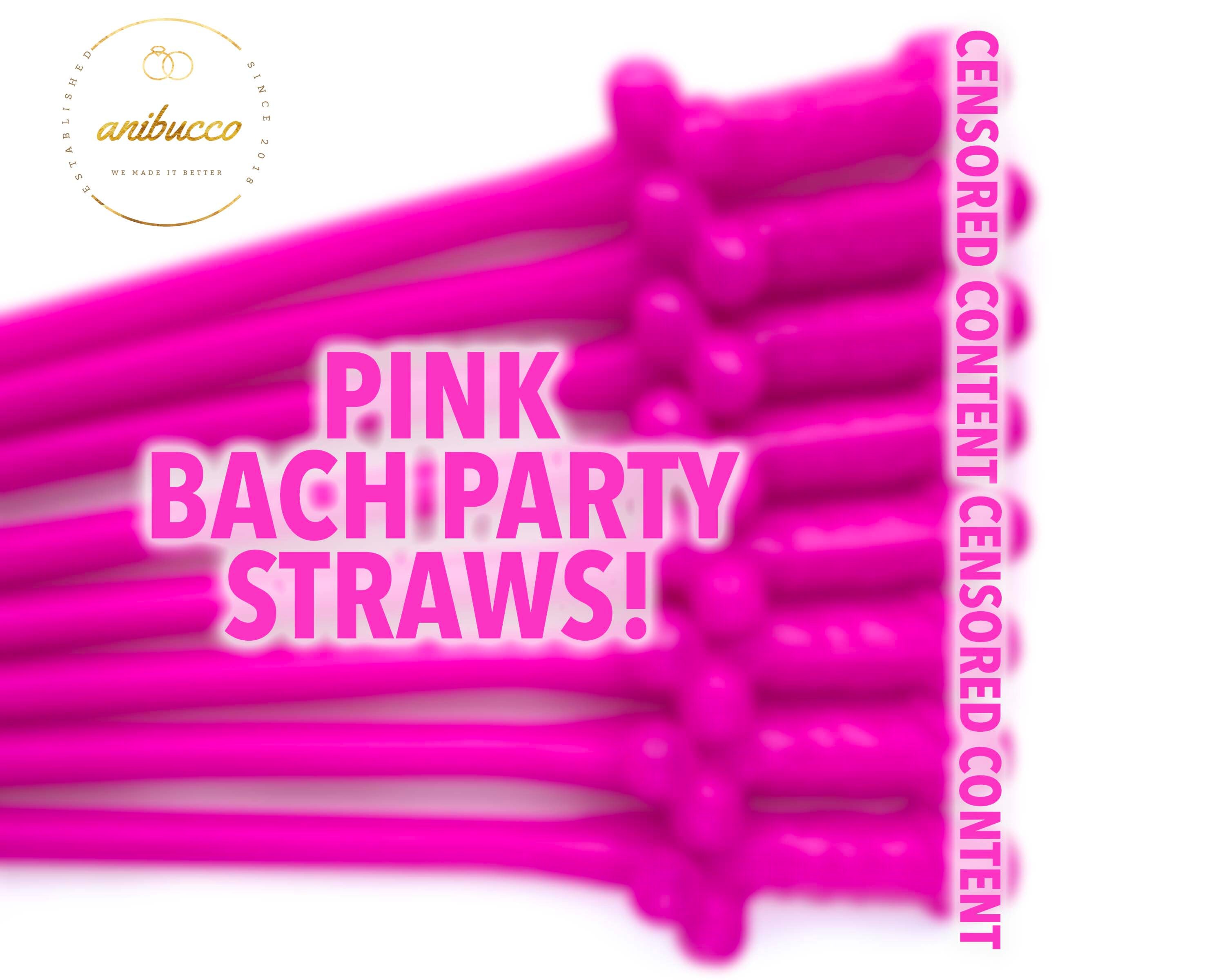 Koyal Wholesale Bachelorette Straws | 11 x 10 Inches Bride Straw, Hot Pink | Perfect Bachelorette Gifts, 10-Pack