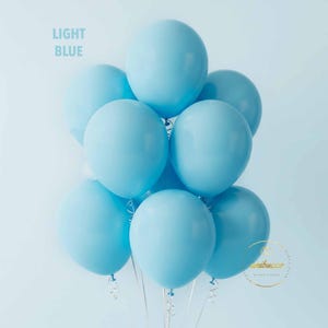 Gold Chrome Balloons, Confetti & Metallic Balloons for Bachelorette, Wedding, Baby Shower, Birthday, Arch Garland Decor, Party Supplies Light Blue