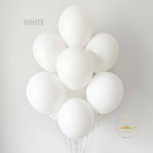 Gold Chrome Balloons, Confetti & Metallic Balloons for Bachelorette, Wedding, Baby Shower, Birthday, Arch Garland Decor, Party Supplies White