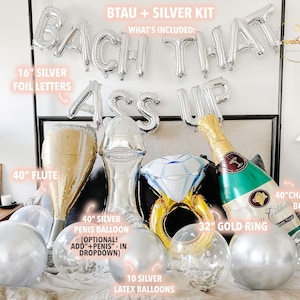 Bach That Ass Up 16 inch Silver Foil Letters Bachelorette Party Decorations Bach Balloons Bride To Be Bach Photo Backdrops In Miami Bach