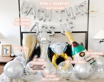 Bach That Ass Up 16 inch Silver Foil Letters Bachelorette Party Decorations Bach Balloons Bride To Be Bach Photo Backdrops In Miami Bach