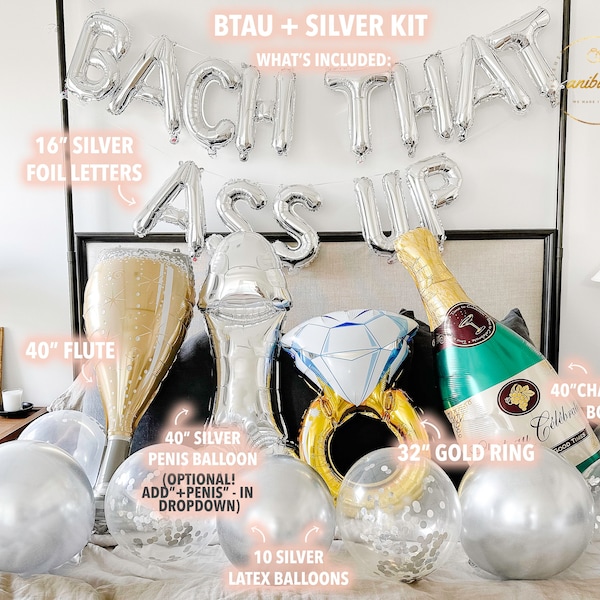 Bach That Ass Up 16 inch Silver Foil Letters Bachelorette Party Decorations Bach Balloons Bride To Be Bach Photo Backdrops In Miami Bach