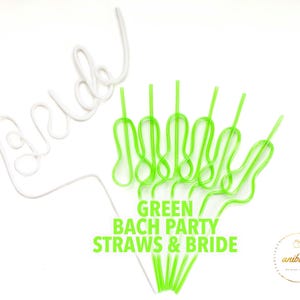 Green Swirly Bachelorette Straws,Final Fiesta Bride Straw,Tulum Bachelorette Party,Margs and Matrimony Bachelorette Decor,Bach Party Favors