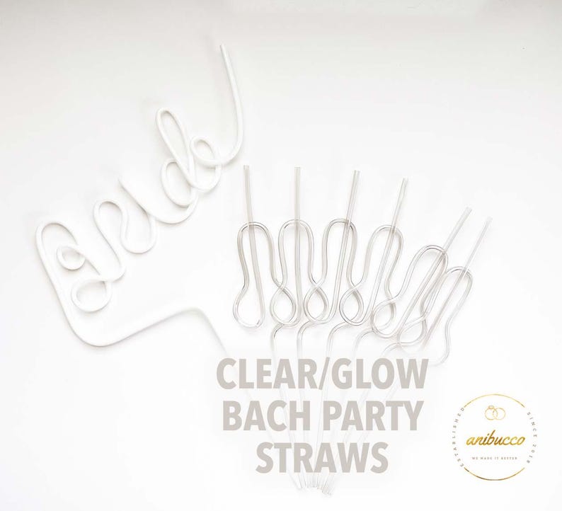 Pastel Pink Swirly Coquette Bachelorette Party Favors, Disco Bride Straw, In My Bride Era Bachelorette Party, Bikini Bachelorette Straws Set Clear/GlowInDark