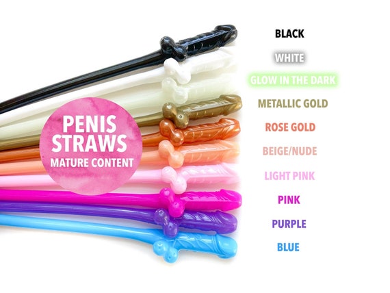 Novelty Penis Straws Bachelorette Party Supplies Decorations Dick Drinking  Favor