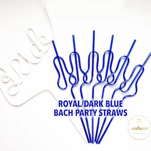 Pastel Pink Swirly Coquette Bachelorette Party Favors, Disco Bride Straw, In My Bride Era Bachelorette Party, Bikini Bachelorette Straws Set Dark Blue