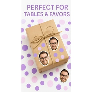 Pegatinas faciales personalizadas y confeti, recortes de fotos personalizados, despedidas de soltera, cumpleaños, fiestas infantiles, mascotas, decoraciones para bodas y fiestas. imagen 3