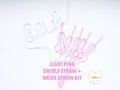 Pastel Pink Swirly Bachelorette Straws & Disco Bride Straw,In My Bride Era Bachelorette Party, Bikini Bachelorette Decor,Bach Party Favors