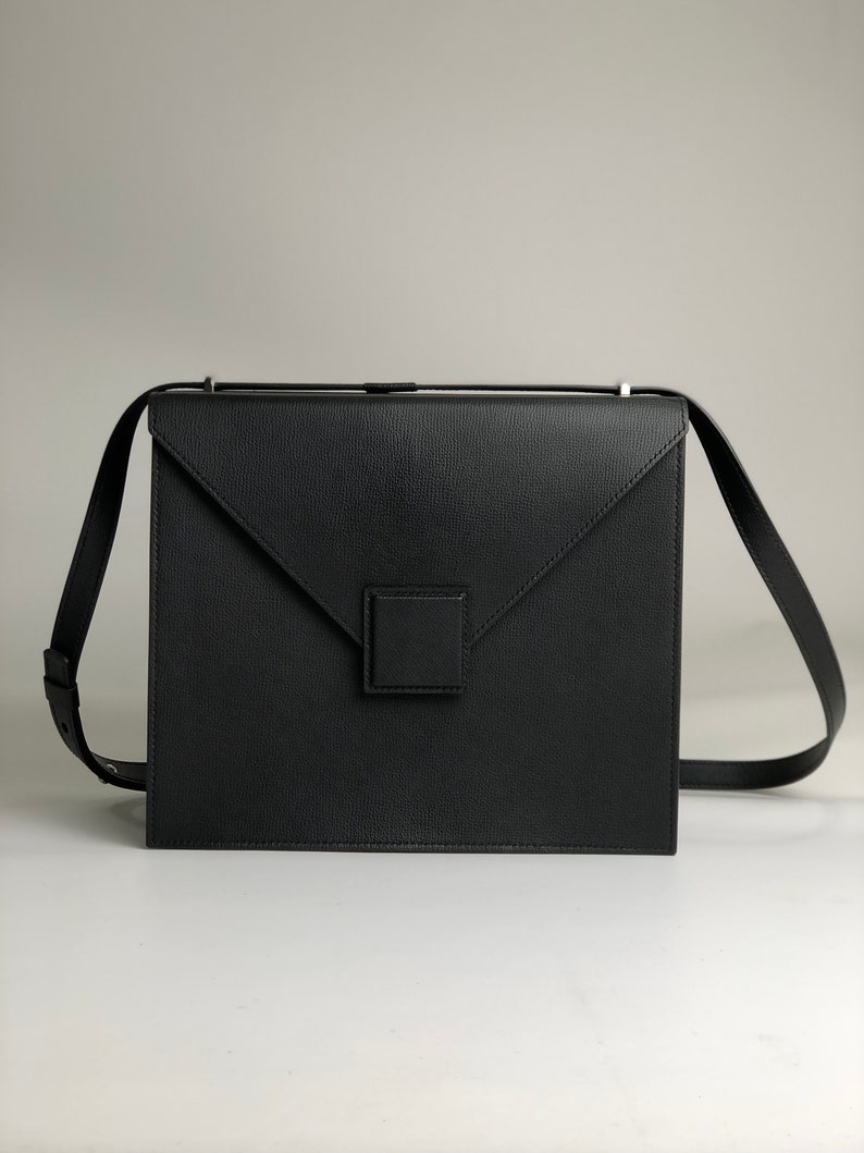 Black messenger bag women Structure crossbody bag image 3