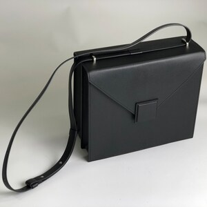 Black messenger bag women Structure crossbody bag image 2