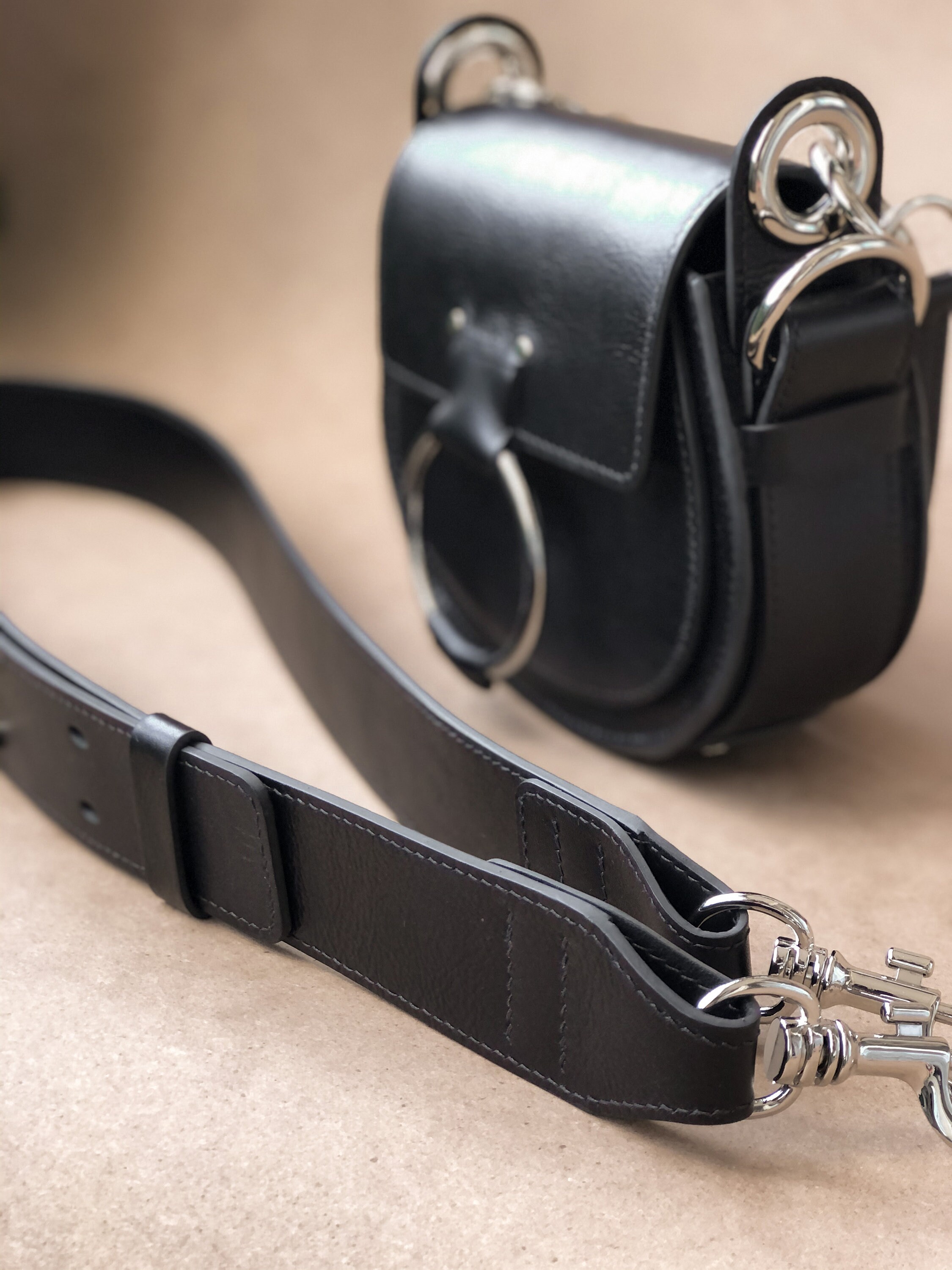 Mini saddle bag purse Black leather saddle bag for women | Etsy