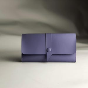 Lavendel Leder Brieftasche Frauen Beste Geburtstagsgeschenk für Schwester Leder Bargeld Umschlag Brieftasche Personalisierte Jubiläumsgeschenk für Mama