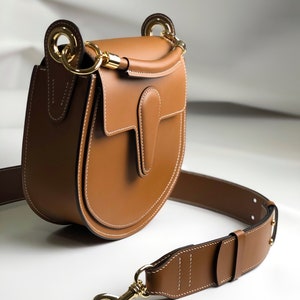 Brown Saddle Crossbody Bag main image 1