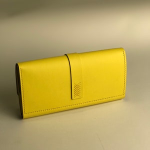 Cash envelope leather wallet for women image 4