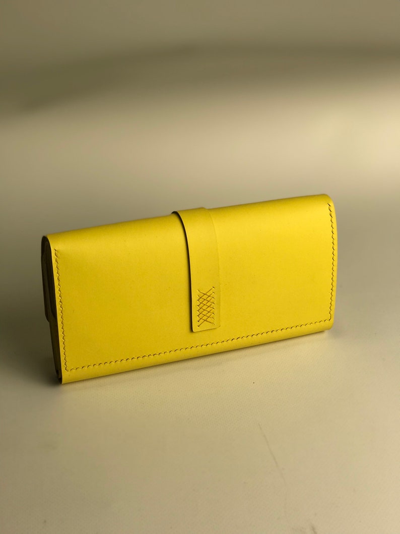 Cash envelope leather wallet for women image 4