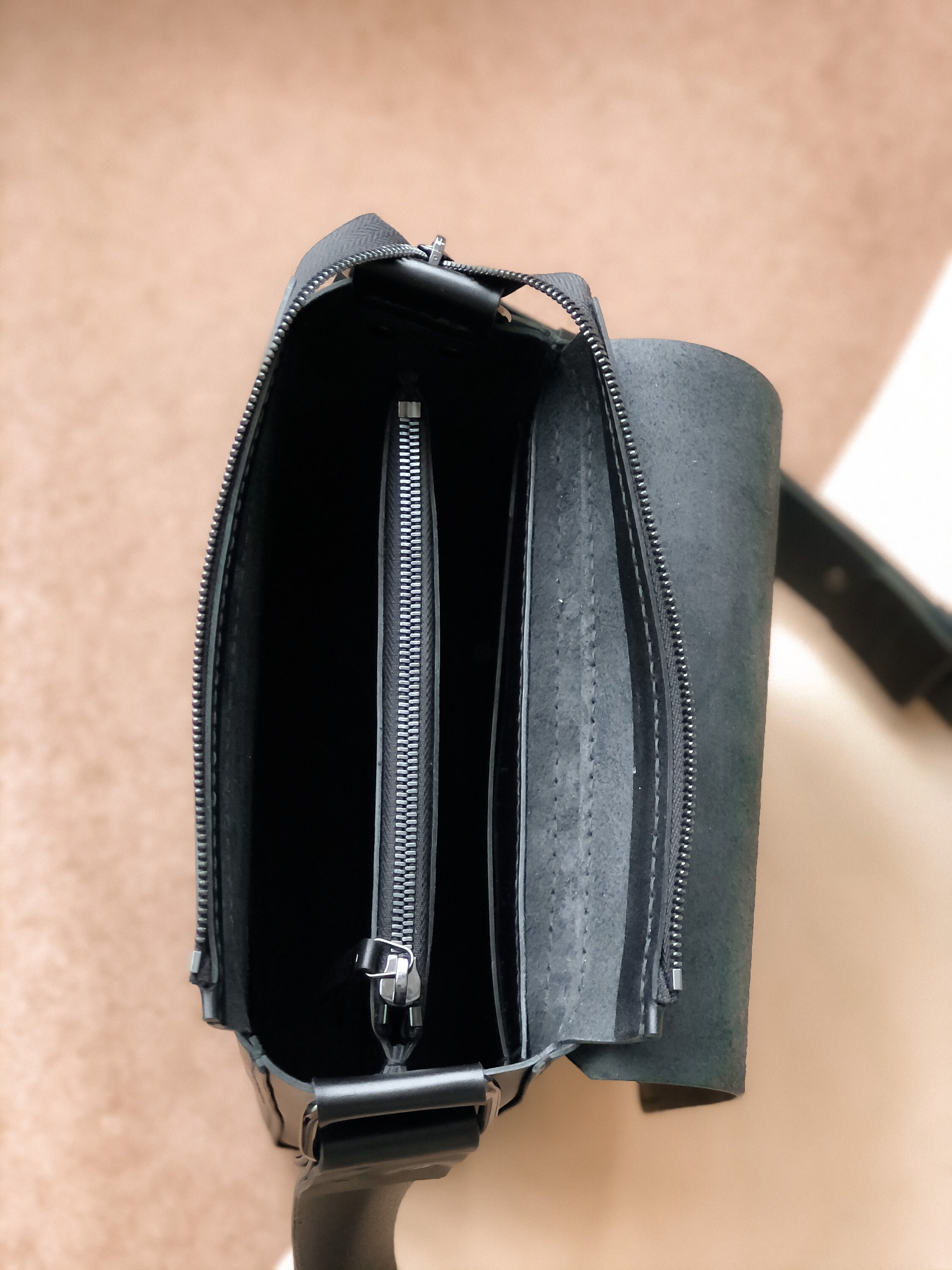 Mini messenger leather bag for men. Small leather shoulder bag | Etsy