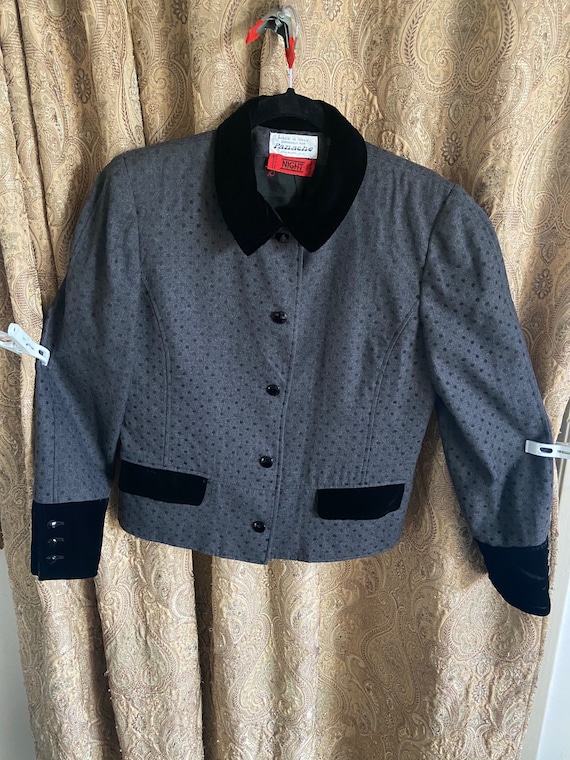 Vintage Valentino Night Women's Jacket Blazer Gray