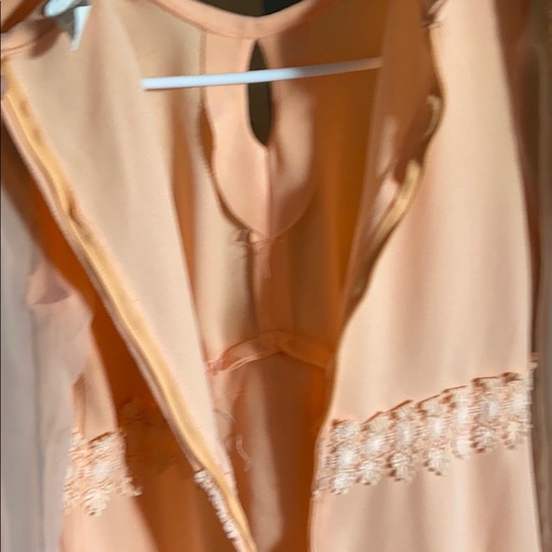1940\u2019s Vintage PinkPeach Night RobeNight gown, Over Slip Bedtime Dress