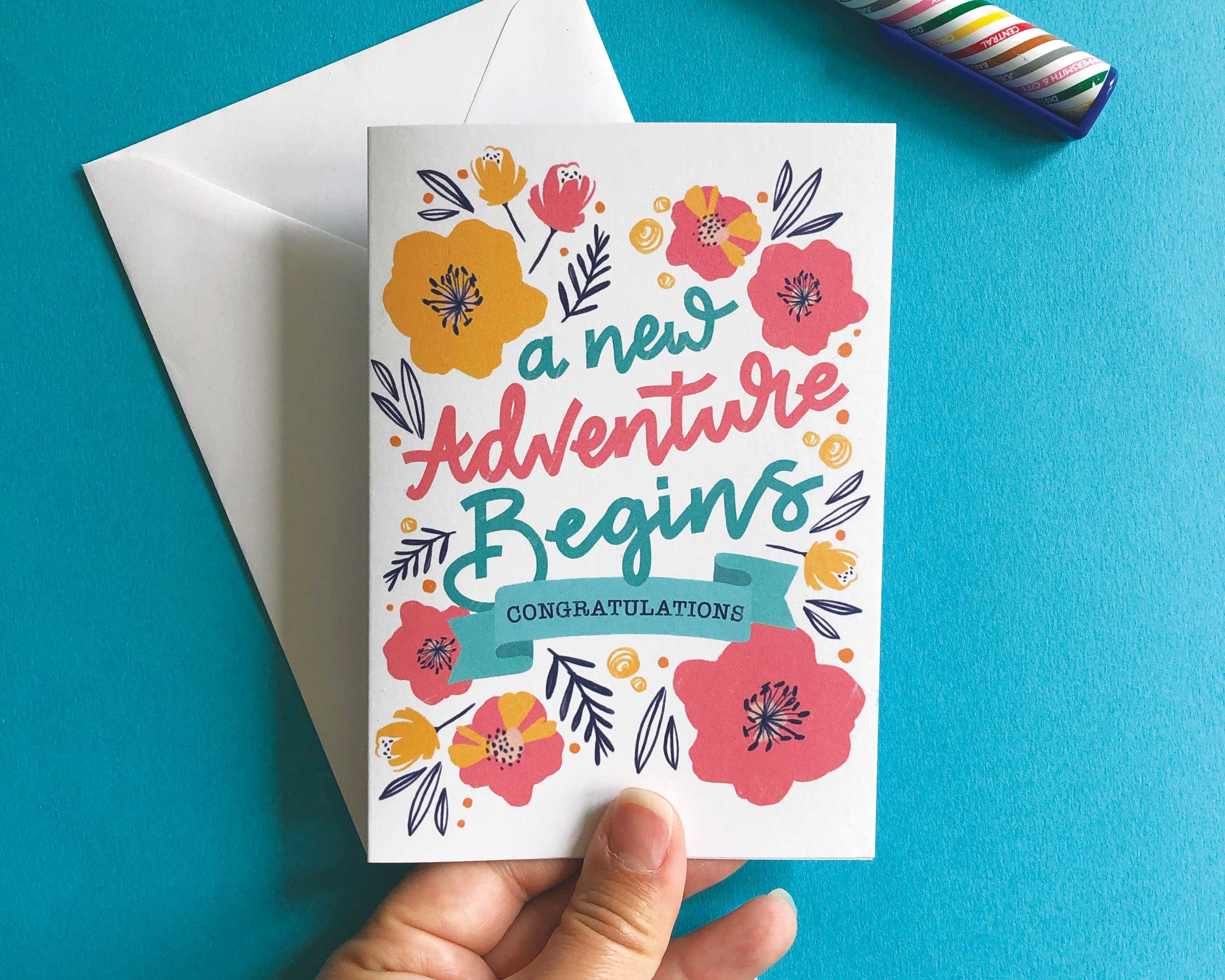 A new Adventure Begins downloadable card Congratulations Etsy