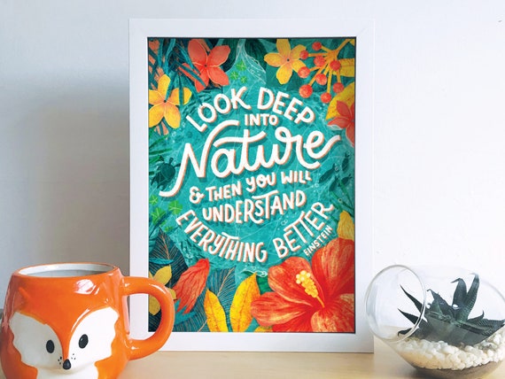UNFRAMED Look deeper into Nature and you will understand everything better, illustrated to inspire & motivate people to enjoy nature