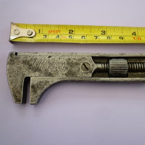 Vintage Joseph LUCAS GIRDER WRENCH No.91 Adjustable 4.75in Wrench Bicycle / Motorcycle  / CarTool Kit