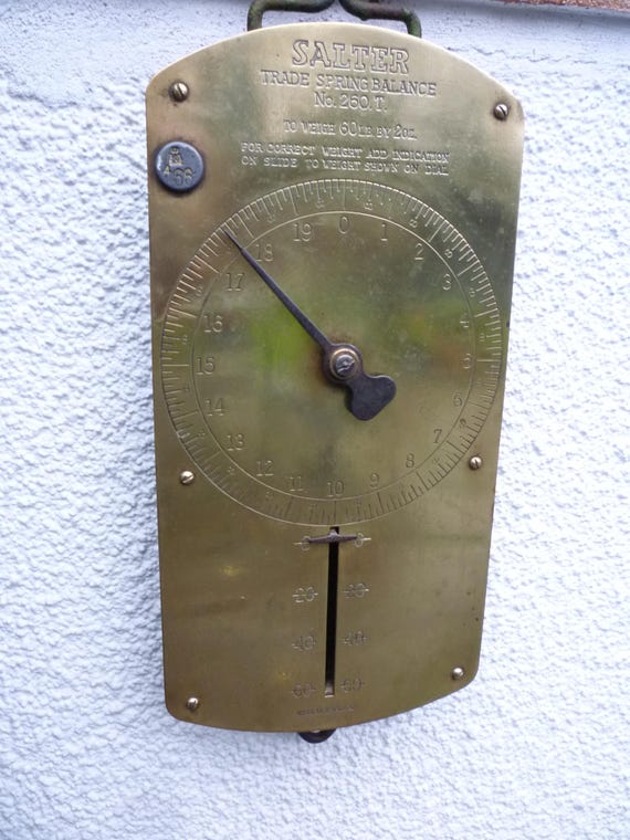 アンティーク　SALTER社　スケール クリーム&グリーン VINTAGE SALTER SCALES No.260t 60lb Industrial Trade Spring