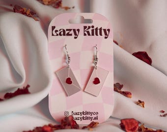 Love Letter Earrings: Acrylic Valentine's Day Jewelry