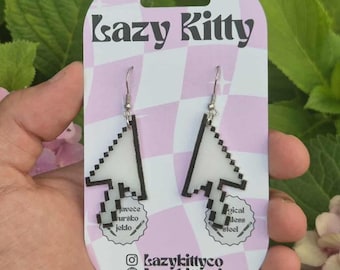 Mouse Cursor Acrylic Dangle Earrings