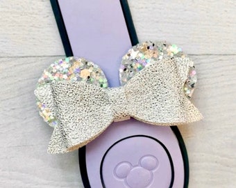 Silver Simplicity Ear Band Bow | Magic Band Bow