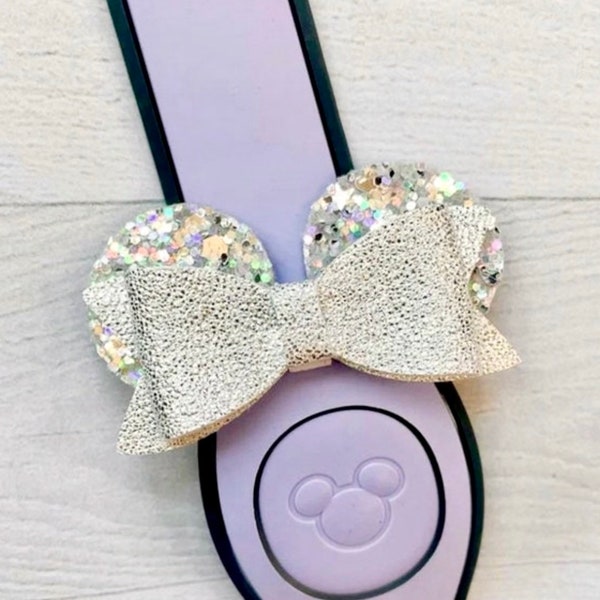 Silver Simplicity Ear Band Bow | Magic Band Bow