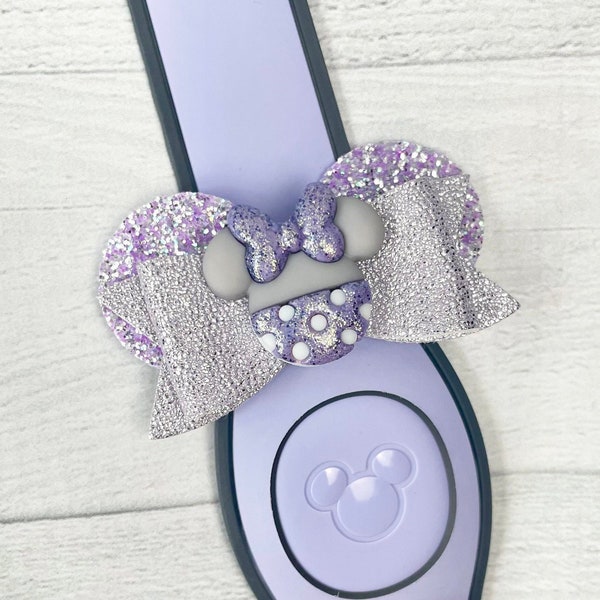 Purple Mrs. Mouse Ear Band Bow | Magic Band Bow