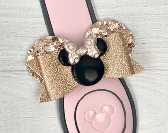 Mrs. Mouse Rose Gold Ear Band Bow | Magic Band Bow