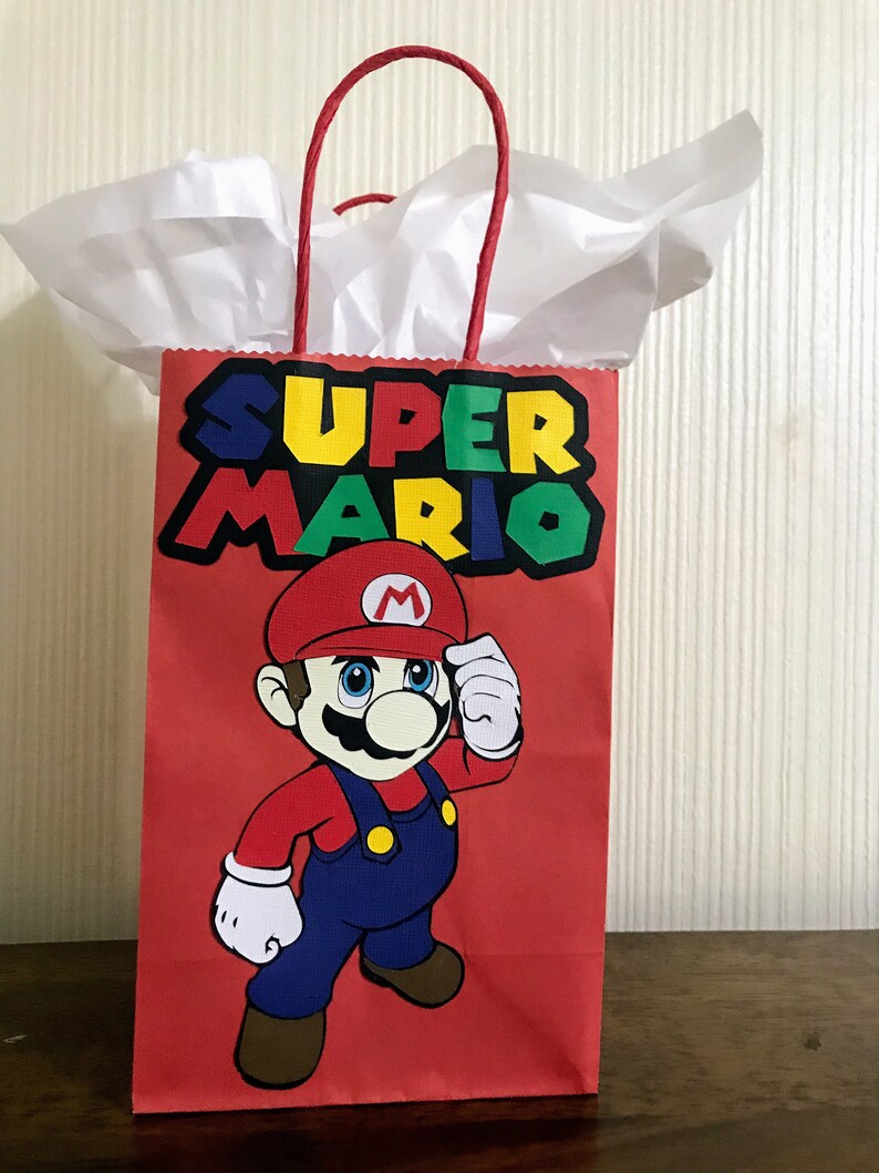 Super Mario Birthday Party Goody Bags Set Of 6 Etsy