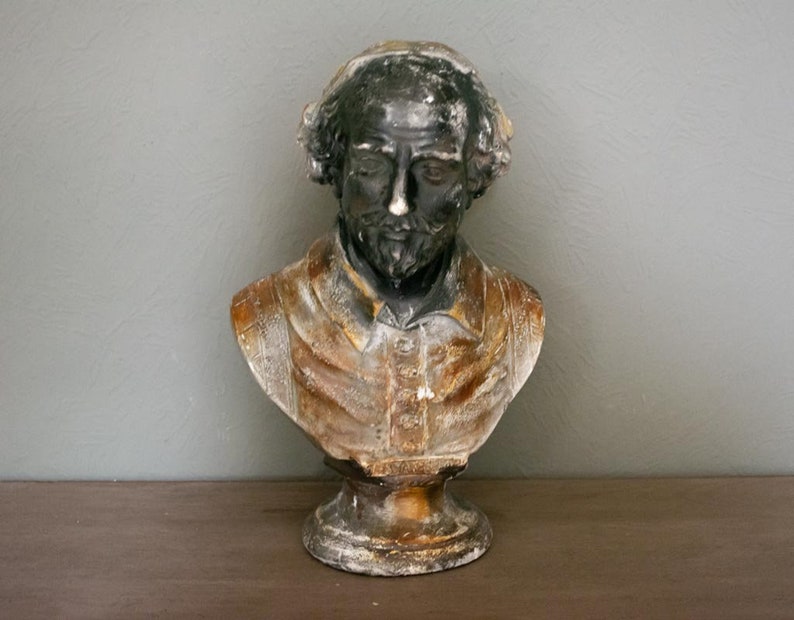 Rare Attila Tivadar Artist Bust Shakespeare Bayshore Art Studio USA Moreno
