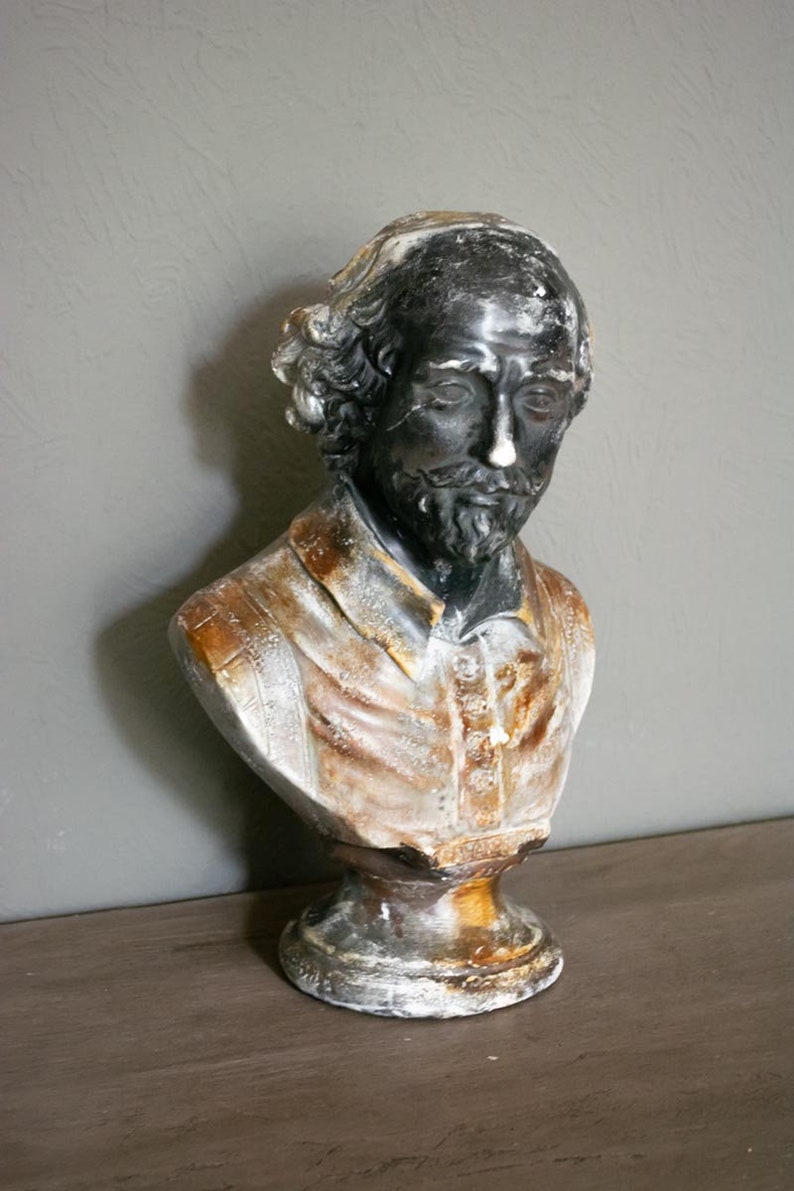 Rare Attila Tivadar Artist Bust Shakespeare Bayshore Art Studio USA Moreno
