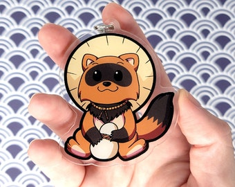 Tanuki - Cute Yokai 2.5 in Double-sided Acrylic Keychain